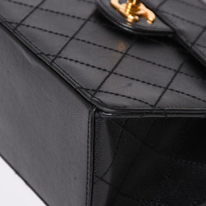 CHANEL Chanel Matelasse One Shoulder Bag No. 5 Coco Mark Caviar Skin Quilting Black Gold Hardware Good Condition Used 4a002384