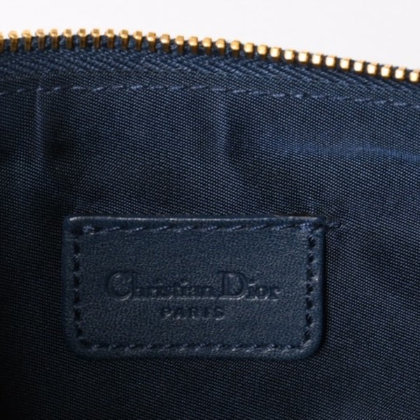 Very Good Condition Christian Dior Trotter Saddle Bag One Shoulder Bag Saddle Pouch MC0031 Navy Used 4a002404