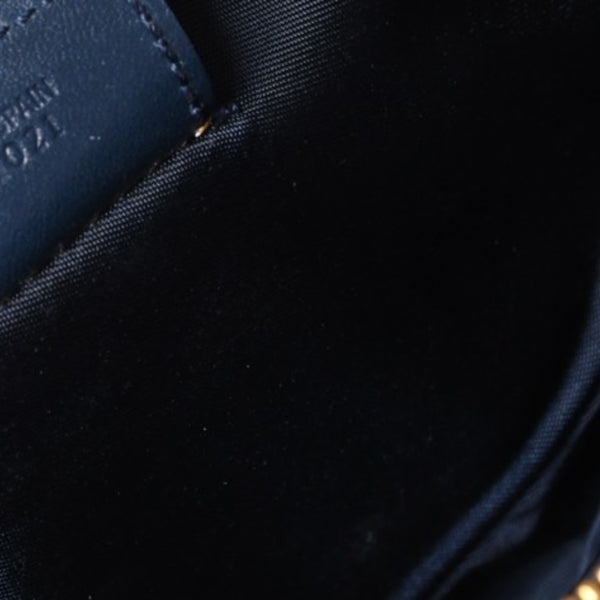 Very Good Condition Christian Dior Trotter Saddle Bag One Shoulder Bag Saddle Pouch MC0031 Navy Used 4a002404