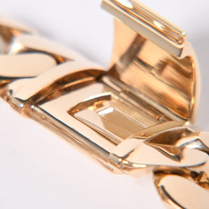Miami Cuban Chain Weight 259g K14 Yellow Gold Bracelet Width 2cm Used 4a002349