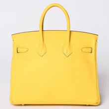 画像をギャラリービューアに読み込む, 新品同様品 HERMES エルメス バーキン25 ハンドバッグ Y刻印 トリヨンノビーヨ ネープルスイエロー シルバー金具 中古 4a002401