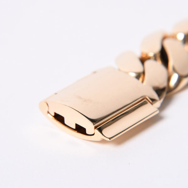Miami Cuban Chain Weight 259g K14 Yellow Gold Bracelet Width 2cm Used 4a002349