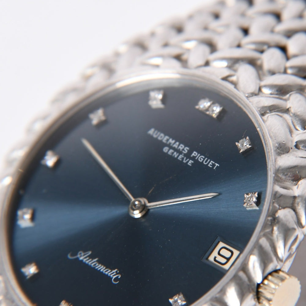 極美品 AUDEMARS PIGUET オーデマピゲ キングコブラ Ref.5403BC 1970 腕時計 重量約85g K18WG 12Pダイヤ 中古 4a002365