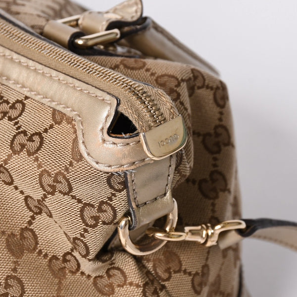 GUCCI Gucci Sookie Tote Bag 2WAY Bag Brown Beige GG Canvas 247902 Good Condition Used 4a002061