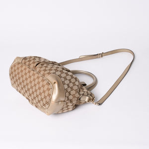 GUCCI Gucci Sookie Tote Bag 2WAY Bag Brown Beige GG Canvas 247902 Good Condition Used 4a002061