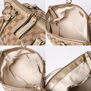 GUCCI Gucci Sookie Tote Bag 2WAY Bag Brown Beige GG Canvas 247902 Good Condition Used 4a002061