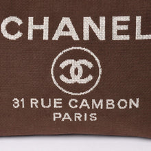 画像をギャラリービューアに読み込む, 極美品 CHANEL シャネル ドーヴィルライン ラージ ショッピングバッグGM 2WAY A66941 ランダム番台 キャンバス レザー ブラウン 中古 4a002405
