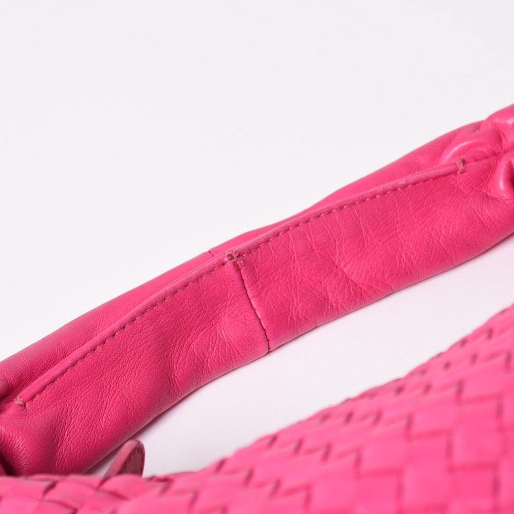 Very Good Condition BOTTEGA VENETA Intrecciato Hobo One Shoulder Bag 115653 Leather Pink Good Condition Used 4a002393