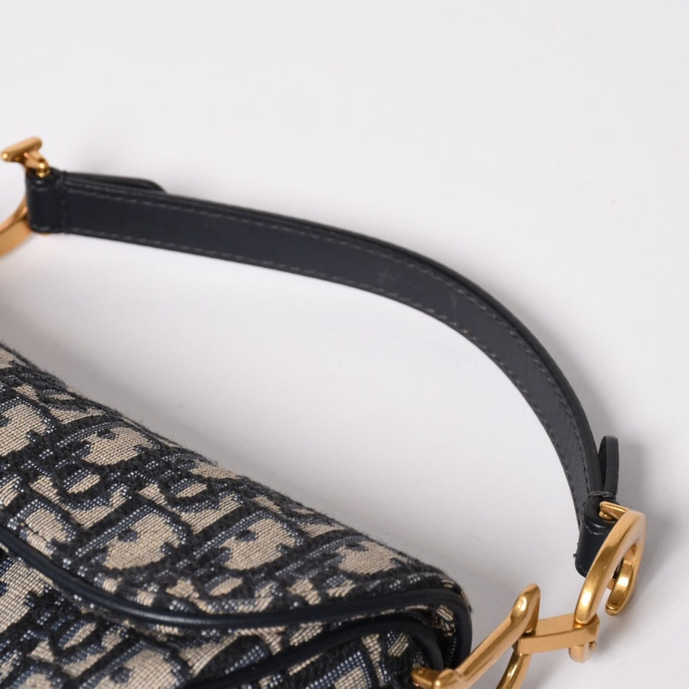 極美品 Christian Dior クリスチャンディオール サドルバッグ ベルトバッグサドルオブリーク ゴールド金具 中古 4a002397