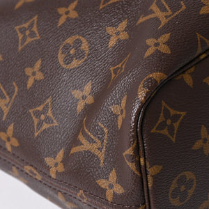 極美品 LOUIS VUITTON ルイヴィトン モノグラム ネヴァーフルPM ハンドバッグ M40155 ブラウン PVC ヌメ革 ゴールド金具 中古 4a002406