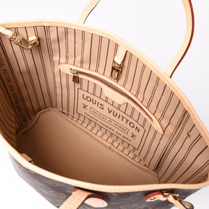極美品 LOUIS VUITTON ルイヴィトン モノグラム ネヴァーフルPM ハンドバッグ M40155 ブラウン PVC ヌメ革 ゴールド金具 中古 4a002406