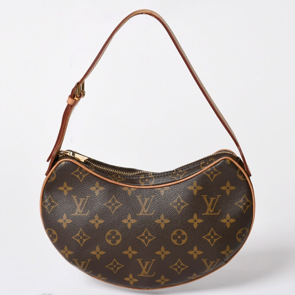 Very Good Condition LOUIS VUITTON One Shoulder Bag Pochette Croissant M51510 PVC Brown Used 4a002518
