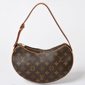 Very Good Condition LOUIS VUITTON One Shoulder Bag Pochette Croissant M51510 PVC Brown Used 4a002518