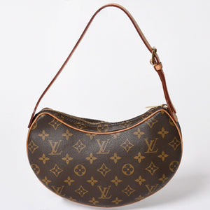 Very Good Condition LOUIS VUITTON One Shoulder Bag Pochette Croissant M51510 PVC Brown Used 4a002518