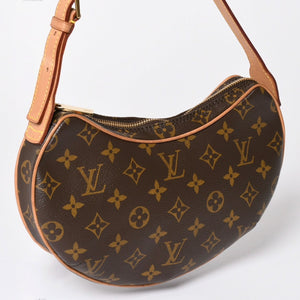 Very Good Condition LOUIS VUITTON One Shoulder Bag Pochette Croissant M51510 PVC Brown Used 4a002518