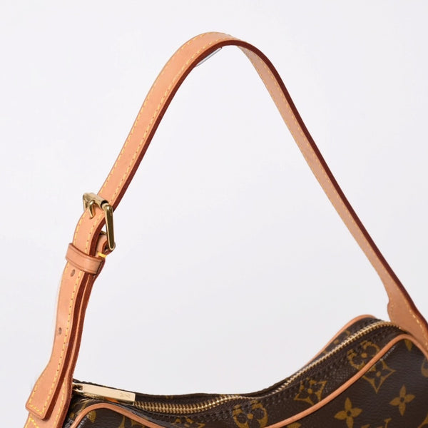 Very Good Condition LOUIS VUITTON One Shoulder Bag Pochette Croissant M51510 PVC Brown Used 4a002518