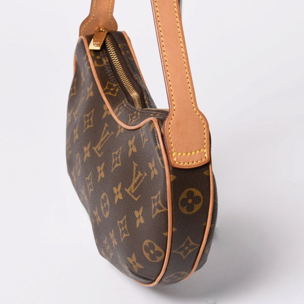 Very Good Condition LOUIS VUITTON One Shoulder Bag Pochette Croissant M51510 PVC Brown Used 4a002518