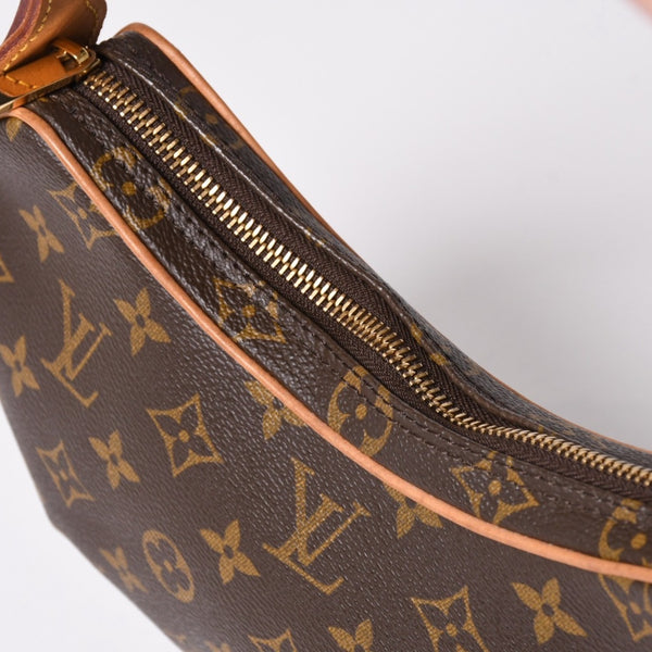 Very Good Condition LOUIS VUITTON One Shoulder Bag Pochette Croissant M51510 PVC Brown Used 4a002518