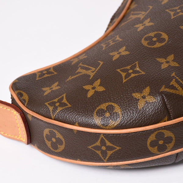 Very Good Condition LOUIS VUITTON One Shoulder Bag Pochette Croissant M51510 PVC Brown Used 4a002518