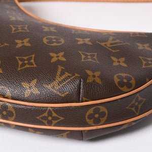 Very Good Condition LOUIS VUITTON One Shoulder Bag Pochette Croissant M51510 PVC Brown Used 4a002518