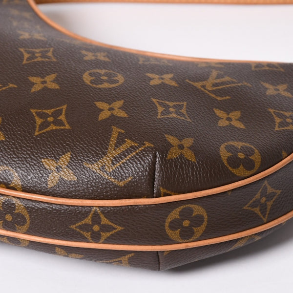 Very Good Condition LOUIS VUITTON One Shoulder Bag Pochette Croissant M51510 PVC Brown Used 4a002518