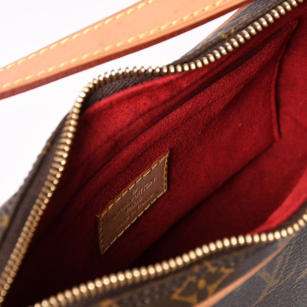Very Good Condition LOUIS VUITTON One Shoulder Bag Pochette Croissant M51510 PVC Brown Used 4a002518