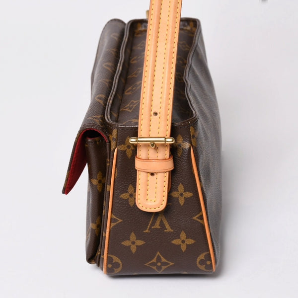 Very Good Condition LOUIS VUITTON Viva City MM Handbag One Shoulder Bag M51164 Monogram PVC Brown Used 4a002511