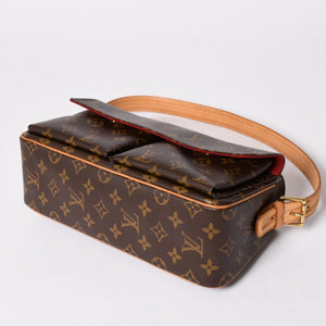 Very Good Condition LOUIS VUITTON Viva City MM Handbag One Shoulder Bag M51164 Monogram PVC Brown Used 4a002511