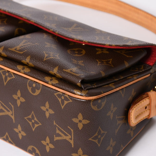 Very Good Condition LOUIS VUITTON Viva City MM Handbag One Shoulder Bag M51164 Monogram PVC Brown Used 4a002511