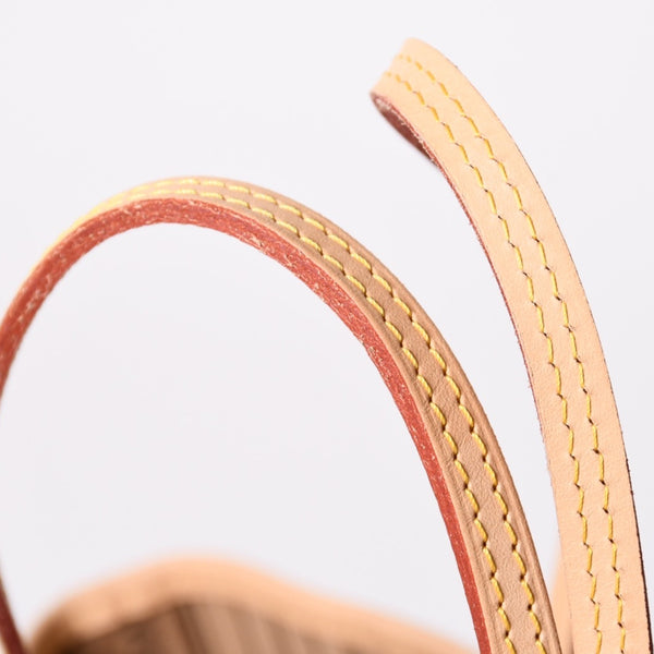 極美品 LOUIS VUITTON ルイヴィトン モノグラム ネヴァーフルPM ハンドバッグ M40155 ブラウン PVC ヌメ革 ゴールド金具 中古 4a002406