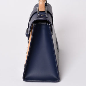 Like new GOYARD Saigon PM 2WAY shoulder bag handbag Goyard canvas navy wood 4a002474