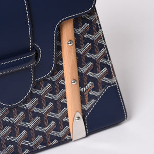Like new GOYARD Saigon PM 2WAY shoulder bag handbag Goyard canvas navy wood 4a002474