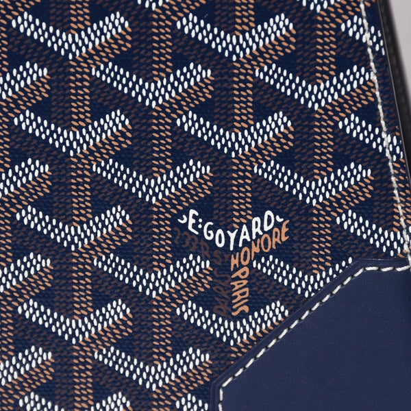 Like new GOYARD Saigon PM 2WAY shoulder bag handbag Goyard canvas navy wood 4a002474