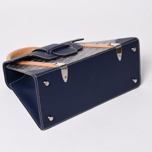 Like new GOYARD Saigon PM 2WAY shoulder bag handbag Goyard canvas navy wood 4a002474