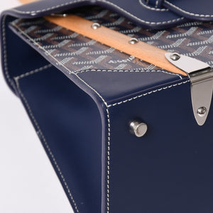 Like new GOYARD Saigon PM 2WAY shoulder bag handbag Goyard canvas navy wood 4a002474