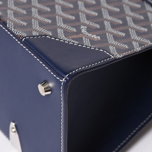 Like new GOYARD Saigon PM 2WAY shoulder bag handbag Goyard canvas navy wood 4a002474
