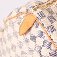 画像をギャラリービューアに読み込む, LOUIS VUITTON ルイヴィトン キーポル50 ボストンバッグ N41430 ダミエアズールキャンバス ヌメ革 ホワイト 美品 中古 4a002402