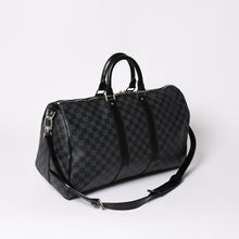 画像をギャラリービューアに読み込む, 極美品 LOUIS VUITTON ルイヴィトン ボストン キーポルバンドリエール45 ダミエグラフィット N41418 ブラック シルバー金具 4a002410
