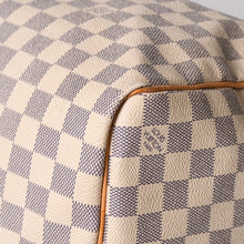 画像をギャラリービューアに読み込む, LOUIS VUITTON ルイヴィトン キーポル50 ボストンバッグ N41430 ダミエアズールキャンバス ヌメ革 ホワイト 美品 中古 4a002402