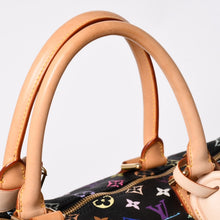 画像をギャラリービューアに読み込む, 新品同様 LOUIS VUITTON ルイヴィトン × 村上隆 モノグラムマルチカラー キーポル45 ボストンバッグ ノワール M92640 中古 4a002459