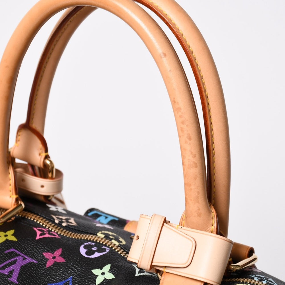 新品同様 LOUIS VUITTON ルイヴィトン × 村上隆 モノグラムマルチカラー キーポル45 ボストンバッグ ノワール M92640 中古 4a002459
