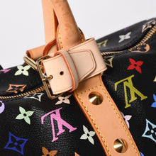 画像をギャラリービューアに読み込む, 新品同様 LOUIS VUITTON ルイヴィトン × 村上隆 モノグラムマルチカラー キーポル45 ボストンバッグ ノワール M92640 中古 4a002459