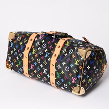 画像をギャラリービューアに読み込む, 新品同様 LOUIS VUITTON ルイヴィトン × 村上隆 モノグラムマルチカラー キーポル45 ボストンバッグ ノワール M92640 中古 4a002459