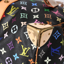 画像をギャラリービューアに読み込む, 新品同様 LOUIS VUITTON ルイヴィトン × 村上隆 モノグラムマルチカラー キーポル45 ボストンバッグ ノワール M92640 中古 4a002459