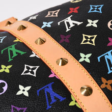 画像をギャラリービューアに読み込む, 新品同様 LOUIS VUITTON ルイヴィトン × 村上隆 モノグラムマルチカラー キーポル45 ボストンバッグ ノワール M92640 中古 4a002459