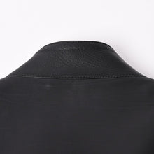 画像をギャラリービューアに読み込む, 極美品 CHROME HEARTS クロムハーツ 純正ガーメントケース付属 クロスボールボタン ダガージップ スクロールラベル ガンスリンガー レザー セミダブルライダース ジャケット ブラック S 美品 中古 4a002420
