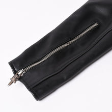 画像をギャラリービューアに読み込む, 極美品 CHROME HEARTS クロムハーツ 純正ガーメントケース付属 クロスボールボタン ダガージップ スクロールラベル ガンスリンガー レザー セミダブルライダース ジャケット ブラック S 美品 中古 4a002420