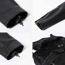 画像をギャラリービューアに読み込む, 極美品 CHROME HEARTS クロムハーツ 純正ガーメントケース付属 クロスボールボタン ダガージップ スクロールラベル ガンスリンガー レザー セミダブルライダース ジャケット ブラック S 美品 中古 4a002420