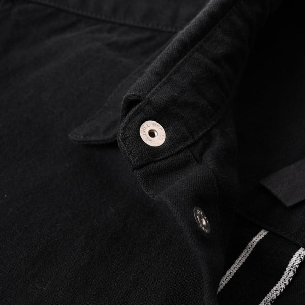 極美品 CHROME HEARTS クロムハーツ コンチョ デニムシャツ カバーオール 長袖シャツ ブラック トップス サイズM 中古 4a002374