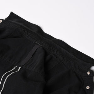 極美品 CHROME HEARTS クロムハーツ コンチョ デニムシャツ カバーオール 長袖シャツ ブラック トップス サイズM 中古 4a002374